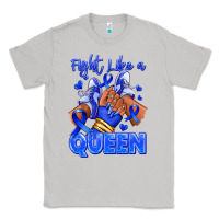 Moon Dust fight like a queen navy blue colon cancer afro gir Classic Tee - RanaPortraitStore