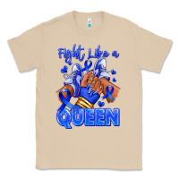 Fight Like A Queen Navy Blue Colon Cancer Afro Gir Classic Tee | Teevron