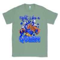Sage fight like a queen navy blue colon cancer afro gir Classic Tee - RanaPortraitStore
