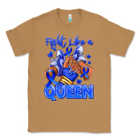 Toasted Coconut fight like a queen navy blue colon cancer afro gir Classic Tee - RanaPortraitStore