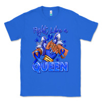 True Royal fight like a queen navy blue colon cancer afro gir Classic Tee - RanaPortraitStore