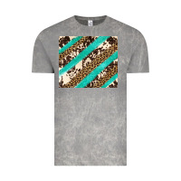 Cloud Rock turquoise glitter leopard and cowhide Vintage Tee - Artiststas