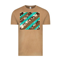 Vintage Camel turquoise glitter leopard and cowhide Vintage Tee - Artiststas