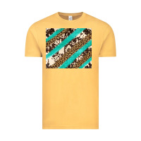 Vintage Mustard turquoise glitter leopard and cowhide Vintage Tee - Artiststas