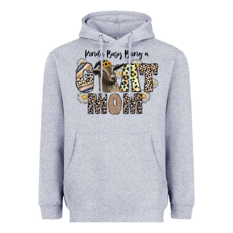 Kinda Busy Being A Goat Mom Heavyweight Hoodie by CowhideDigitalArt | Teevron