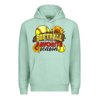 Seafoam Softball Is My Favorite Season Premium Hoodie - LillyAllenDesigns