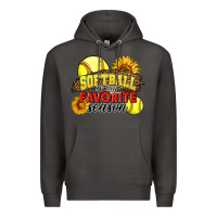 Smoke Softball Is My Favorite Season Premium Hoodie - LillyAllenDesigns