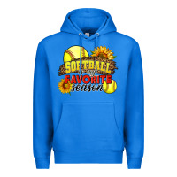 True Royal Softball Is My Favorite Season Premium Hoodie - LillyAllenDesigns