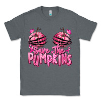 Charcoal Heather save the pumpkins breast cancer Classic Tee - RanaPortraitStore