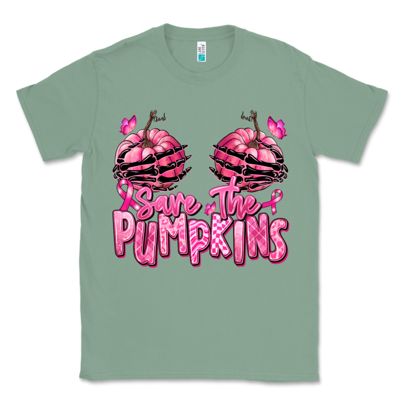 Save The Pumpkins Breast Cancer Classic Tee by RanaPortraitStore | Teevron