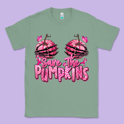 Save The Pumpkins Breast Cancer Classic Tee Designed By Ranaportraitstore