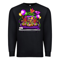 Black mardi gras farm truck Premium Sweatshirt - FaDigitalArtStudio