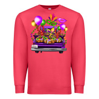 Cardinal mardi gras farm truck Premium Sweatshirt - FaDigitalArtStudio