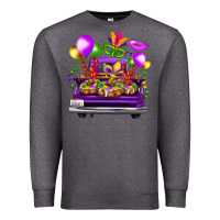 Charcoal Heather mardi gras farm truck Premium Sweatshirt - FaDigitalArtStudio