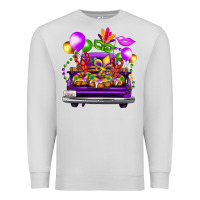 Dove Grey mardi gras farm truck Premium Sweatshirt - FaDigitalArtStudio