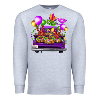 Heather Grey mardi gras farm truck Premium Sweatshirt - FaDigitalArtStudio