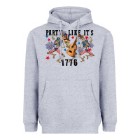 Heather Grey Party like its 1776 4th of july Heavyweight Hoodie - CowGirlArtShop