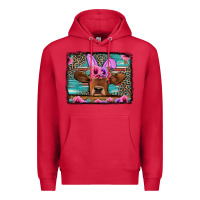 Cardinal easter floral leopard cow Premium Hoodie - Jasminsmagicworld