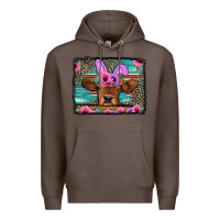 Coffee easter floral leopard cow Premium Hoodie - Jasminsmagicworld