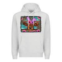 Dove Grey easter floral leopard cow Premium Hoodie - Jasminsmagicworld
