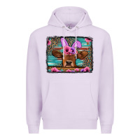 Lilac easter floral leopard cow Premium Hoodie - Jasminsmagicworld