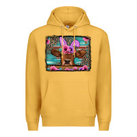 Mustard easter floral leopard cow Premium Hoodie - Jasminsmagicworld