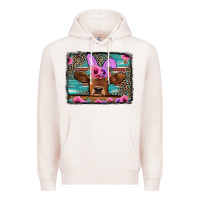 Pale Pink easter floral leopard cow Premium Hoodie - Jasminsmagicworld