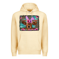 Pina Colada easter floral leopard cow Premium Hoodie - Jasminsmagicworld