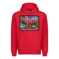 Red easter floral leopard cow Premium Hoodie - Jasminsmagicworld