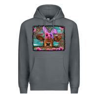 Rock easter floral leopard cow Premium Hoodie - Jasminsmagicworld