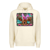 Sandshell easter floral leopard cow Premium Hoodie - Jasminsmagicworld