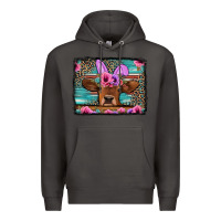 Smoke easter floral leopard cow Premium Hoodie - Jasminsmagicworld