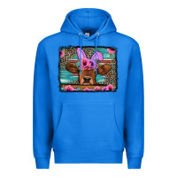 True Royal easter floral leopard cow Premium Hoodie - Jasminsmagicworld