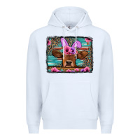 White easter floral leopard cow Premium Hoodie - Jasminsmagicworld