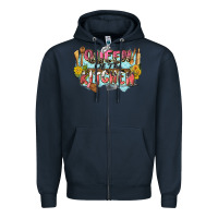 Navy queen of the kitchen Zipper Hoodie - Zillion Design Studio