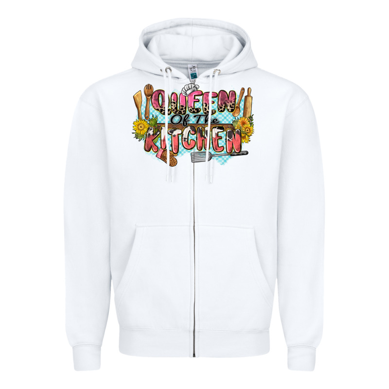 Queen Of The Kitchen Zipper Hoodie by Zillion Design Studio | Teevron