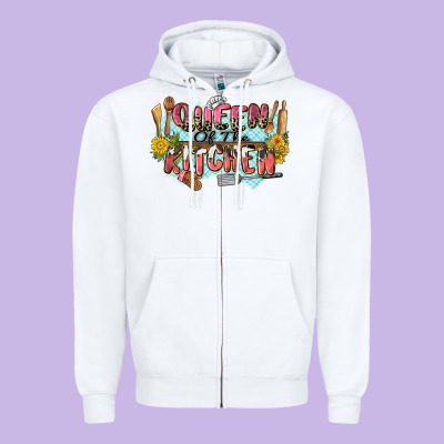 Queen Of The Kitchen Zipper Hoodie Designed By Zillion Design Studio