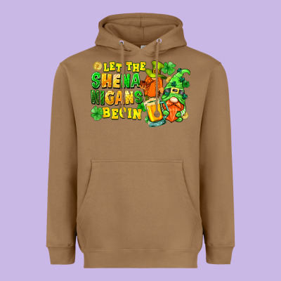 Let The Shenanigans Begin Heavyweight Hoodie Designed By Fadigitalartstudio