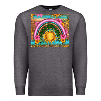 Charcoal Heather summer rainbow Premium Sweatshirt - HRA Design Shop