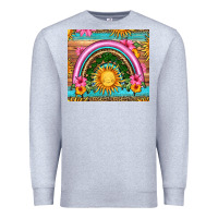 Heather Grey summer rainbow Premium Sweatshirt - HRA Design Shop