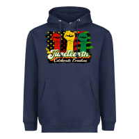 Navy juneteenth celebrate freedom Heavyweight Hoodie - HRA Design Shop