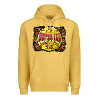 Antique Gold it's softball y'all Premium Hoodie - LillyAllenDesigns