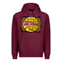 Burgundy it's softball y'all Premium Hoodie - LillyAllenDesigns