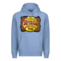 Colony Blue it's softball y'all Premium Hoodie - LillyAllenDesigns