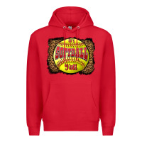 Red it's softball y'all Premium Hoodie - LillyAllenDesigns