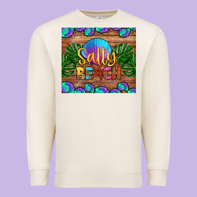 Salty Beach Premium Sweatshirt Designed By Hra Design Shop
