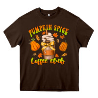 Chocolate Brown pumpkin spice coffee club Heavy Core Tee - CowhideDigitalArt