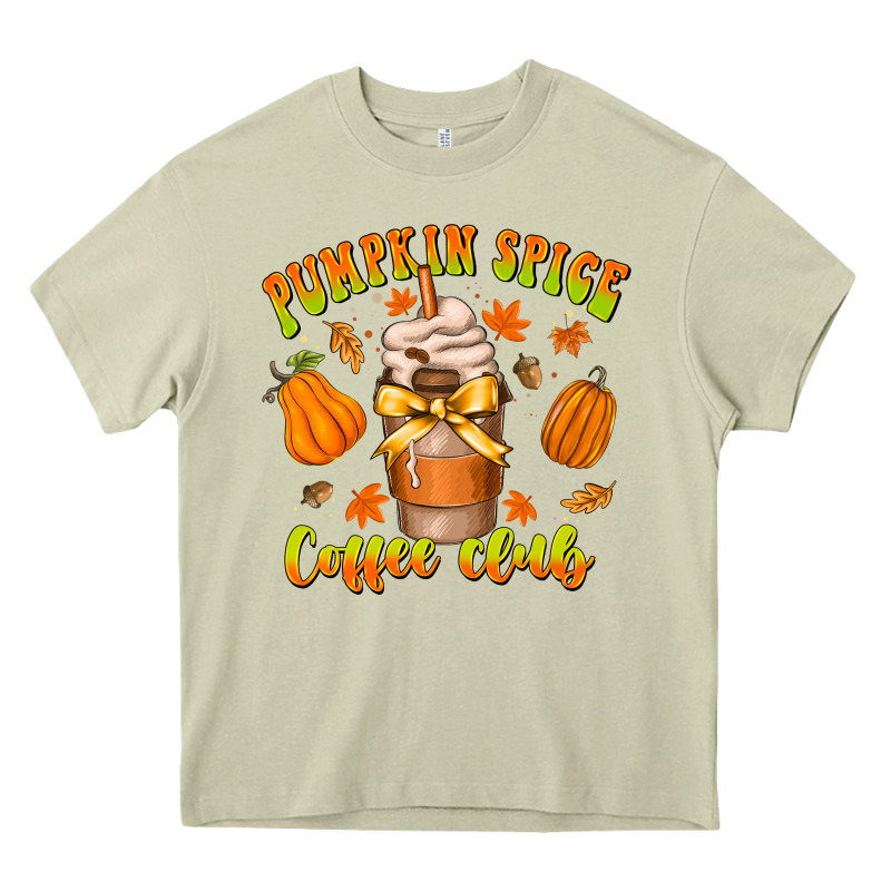 Pumpkin Spice Coffee Club Heavy Core Tee by CowhideDigitalArt | Teevron