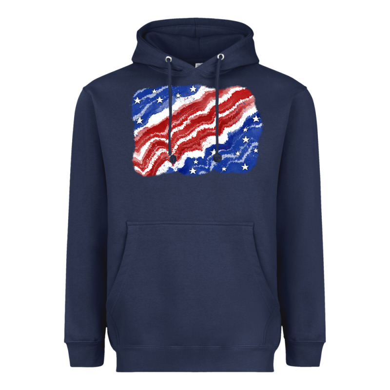 Patriotic Tie Dye Background 4th Of July Heavyweight Hoodie by CowGirlArtShop | Teevron