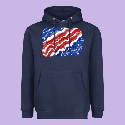 Patriotic Tie Dye Background 4th Of July Heavyweight Hoodie Designed By Cowgirlartshop